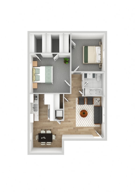 Floor Plans of The Ruston in Saginaw, TX
